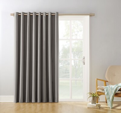 Sun Zero Lichtenberg Room Darkening  Curtains, 2-Pack. GRAY 100