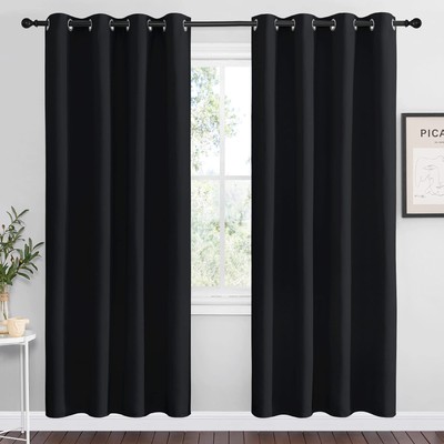 Halloween Blackout Curtain Panels 78 inches - Light Reducing Thermal Insulate...-image