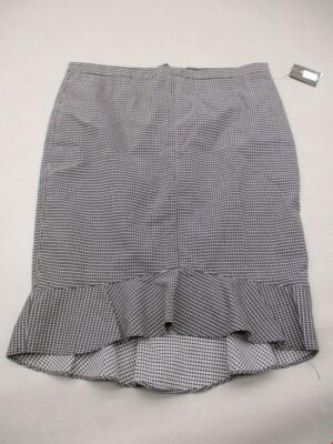 NWT Max Studio Size XL Womens Black/White Dip Hem Casual Trumpet Skirt T071-image