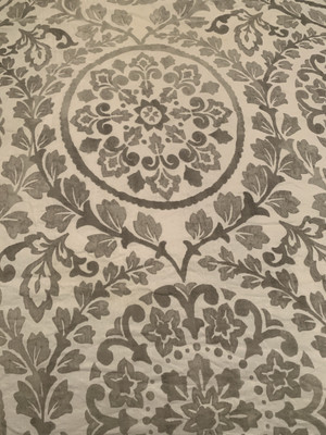 Pottery Barn Ana Gray Mandala Linen Blend King Duvet Cover-image