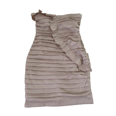 City Studio Womens Size 5 Sweatheart Ruffle Pleated Bodycon Dress Gold-image