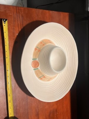 VTG Treasure Craft Sombrero/Cowboy Hat Chip and Dip -Large Serving Bowl Dish USA-image