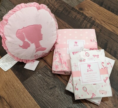 Pottery Barn Ultimate Barbie Dream Room - Twin Duvet, Throw Pillow, Pillow Cases-image