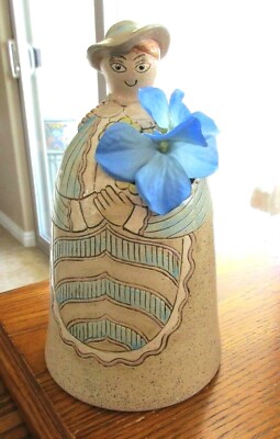 1980's, RARE, Girl-Shaped Folk / Studio Art Pottery Vase, 9