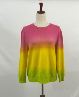 RALPH LAUREN Purple Label Sz XL Dip Dyed Cashmere Pullover Sweater-image