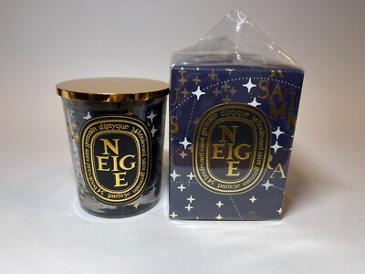 Diptyque Large 190g | 6.5oz Neige Candle 2022 Xmas Holiday Limited Edition Used-image