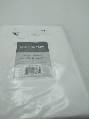 Madison Park Wrap Around Adjustable Bedskirt White 26in Drop One Size Fit All-image