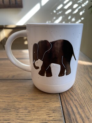 Elephant Coffee Tea Mug Harvest Green Studio Bronze Color-image