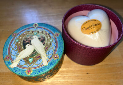 Punch Studio LOVE BIRDS Valentine’s Day Milled Jasmine Soap Heart-Shaped 4 Oz-image
