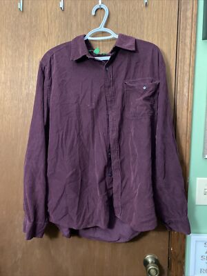 DIP Men’s XXL Red Corduroy Button Up-image