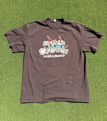 Vintage Delta Pro Weight Dip Me in Chocolate and Call Me Dessert T-Shirt Size XL-image