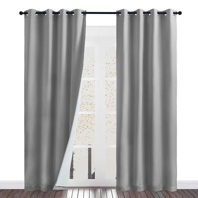 NICETOWN Dust Isolate Sound Barrier 100% Blackout Divider Curtains 84