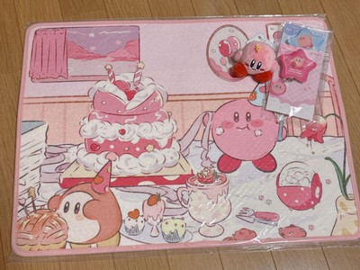 Kirby Star Rug Mat Set with Charm Star-Shaped Badge - Pink & Blue --image