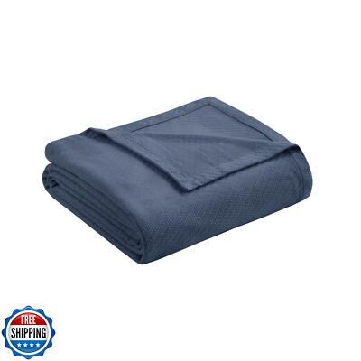 Madison Park Liquid Cotton Blanket Breathable, Softer Ring Spun Weave, Diamon-image