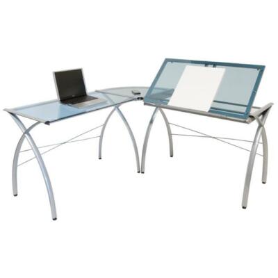 Studio Designs 50306 Futura LS WorkCenter with Tilt - Silver-Blue Glass-image
