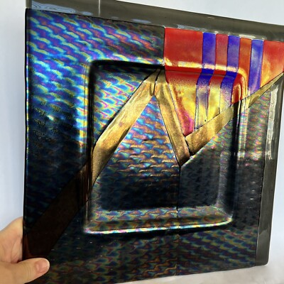 Dichroic Fused Art Glass Large Platter 14.5