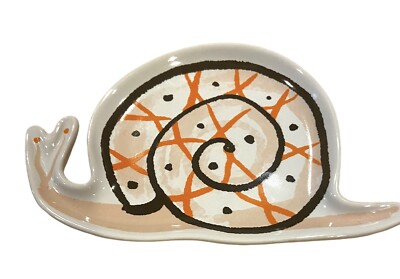 Snail Shaped Ceramic Trinket Tray/Dish/Spoon Rest By Danica Studio Small World-image