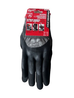 Milwaukee 48-73-7953 ANSI Cut Level 5 Winter Dipped Cold Weather Gloves-XL-image
