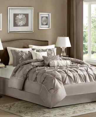 Madison Park 7-PC Taupe Comforter Set, QUEEN-image