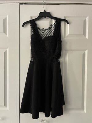 City Studios Juniors Black Dress Size 3-image