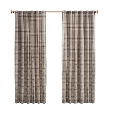Madison Park Anaheim Cabin Plaid Curtain Window, Thermal Insulated Fleece Lin...-image