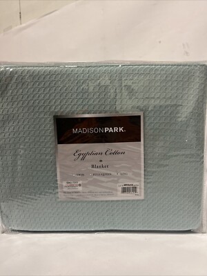 Luxury Solid Teal Blue Egyptian Cotton King Size Blanket - Year Round Comfort-image