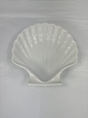 Scalloped Clam Shell Dish Bowl Seafood Made In Japan Oven Proof-image