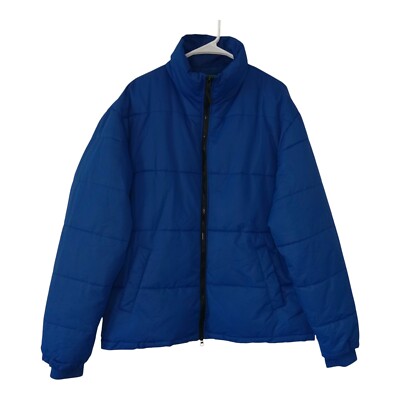 Dip Men's Puffer Jacket Size XL Blue Full Zip Insulated Coat Excellent Condition-image