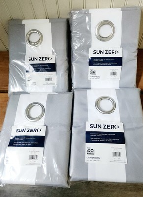 Sun Zero Valencia 54 in. W x 84 in. L Indoor/Outdoor Grommet Semi-Opaque Curtain-image