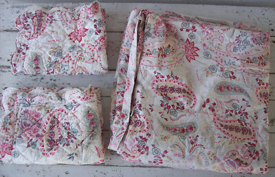 Pottery Barn Full/Queen Duvet Cover+2 Standard Quilted Shams~100% Cotton-image