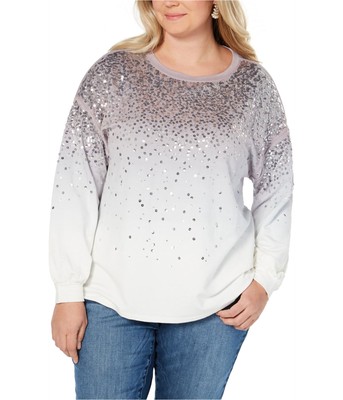 I-N-C Womens Dip-Dye Sweatshirt-image