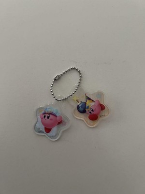 Kirby Star-Shaped Acrylic Keychain Set of 2 - Pink & Blue - Collectible-image