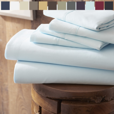 Superior Quality Ultra Soft 6 PC Bed Sheet Set - Kaycie Gray Basics-image