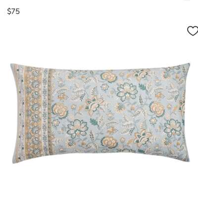 Pottery Barn King Brooke Floral Printed Sham 36 x 20 inches 695067-image