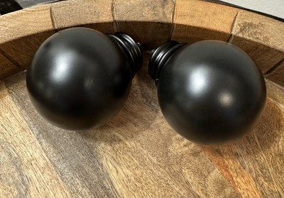 Pottery Barn Standard Steel Ball Finial S/2 Bronze Small 0.75