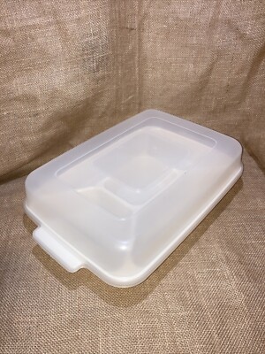 Rubbermaid Large Servin Saver Divided Chip Dip Vegetable Fruit Tray & Lid 0833-image