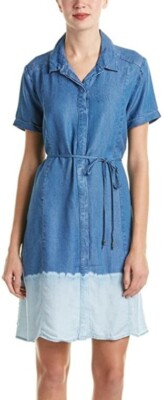 Splendid 241342 Womens Denim Casual Shirt Dress Wash dip dye Size X-Large-image