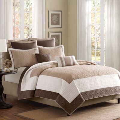 Madison Park Attingham Coverlet Set - Full - Beige-image