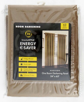 S. Lichtenberg Madison Taupe Rod Pocket Room Darkening Window Panels 54