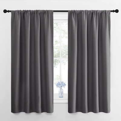 Blackout Curtains Panels for Bedroom - Thermal Insulated Rod Pocket Window Bl...-image