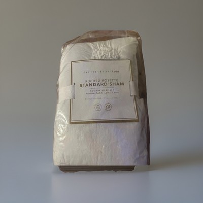 Pottery Barn Standard White Sham  Teen. Opened Packaged Never Used 26x20-image