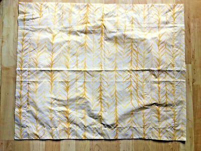 Pottery Barn Braid Std Sham Yellow White Organic Ctton Chevron Rope Feather 27