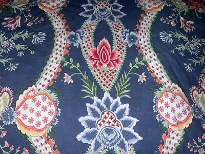 POTTERY BARN DUVET COVER~FULL/QUEEN~BLUE,YELLOW&WHITE 2 SHAMS REVERSIBLE -image