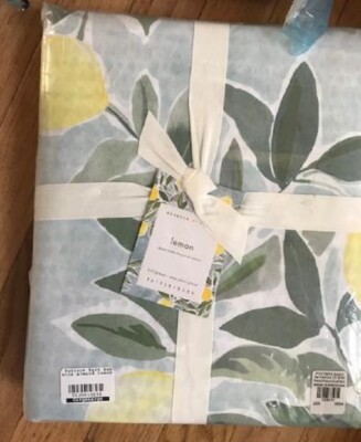 Pottery Barn Lemon Duvet Cover Set King 2 Euro Shams Rebecca Atwood Spring 3pc🦩-image