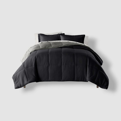 Ienjoy Home Black Fog Microfiber Down Alternative Twin/Twin XL Comforter 2pc Set-image