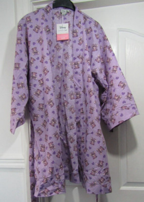 SKINNY DIP DISNEY STITCH ANGEL DRESSING GOWN BATH ROBE NIGHT GOWN LILAC  L NEW-image
