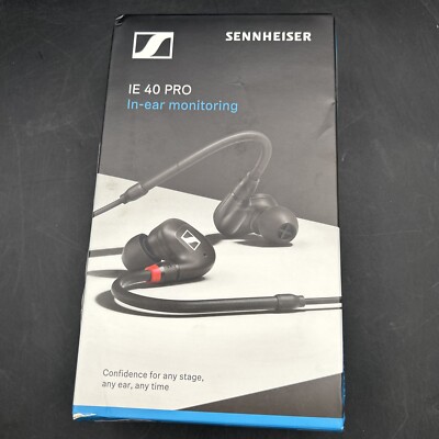 Sennheiser IE 40 Pro In-Ear Headphones Black AUX 3.5mm Jack Cable-image