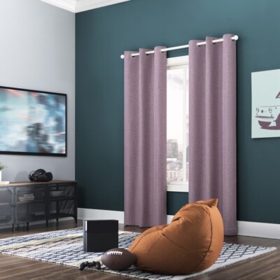 ONE Sun Zero MILES Blackout Purple Grommet top Curtain Panel Size 40