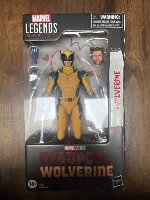 Marvel Legends Deadpool and Wolverine Hugh Jackman Yellow Suit Figure MCU Hasbro-image