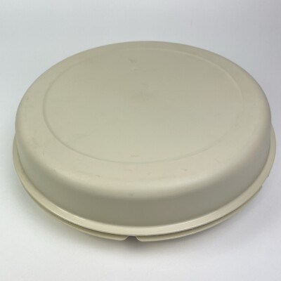 Vintage Tupperware Divided Veggie Fruit and Dip Serving Tray 1665 with Lid 1666-image